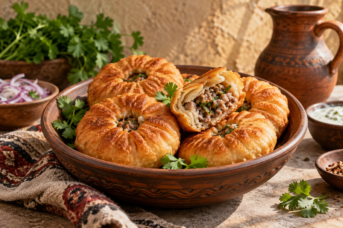Беляши с бараниной и кинзой