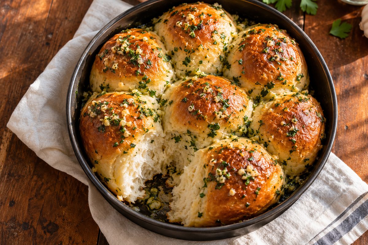 Булочки с чесноком и петрушкой