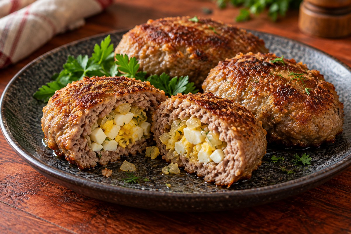 Говяжьи зразы с яйцом и луком