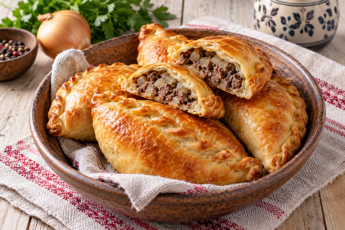 Кибинай с говядиной и луком