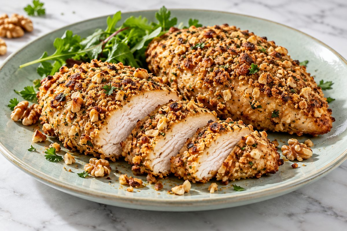 Куриная грудка в ореховой панировке