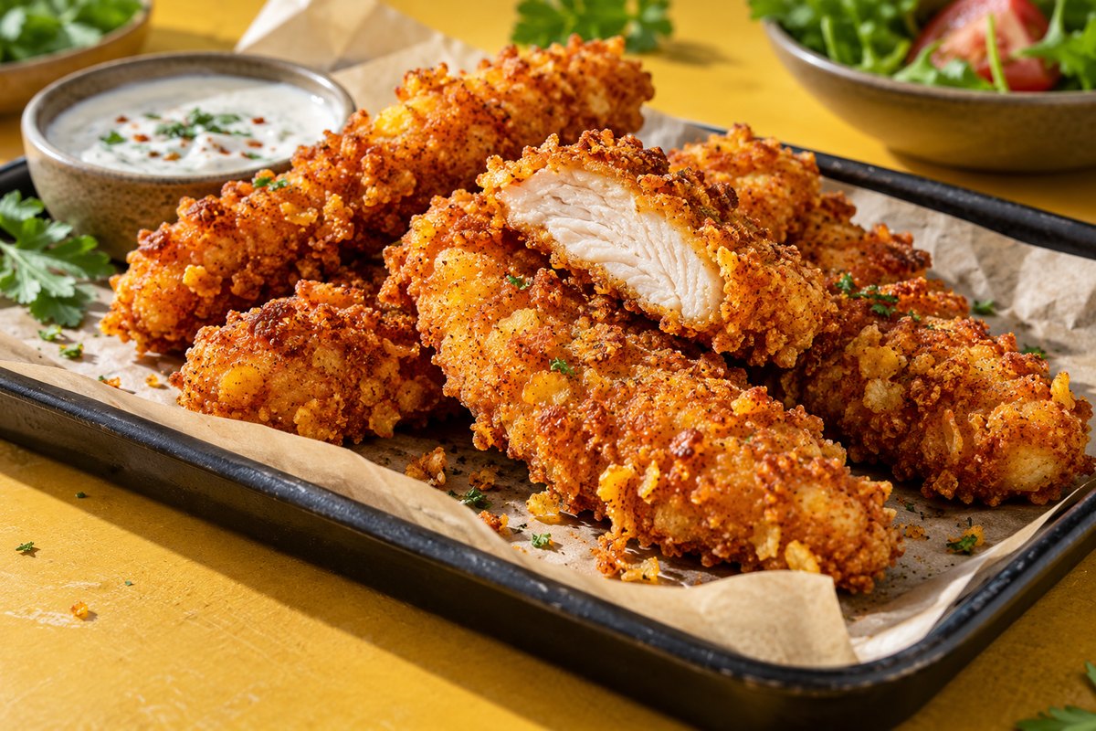 Куриные полоски в кукурузной панировке