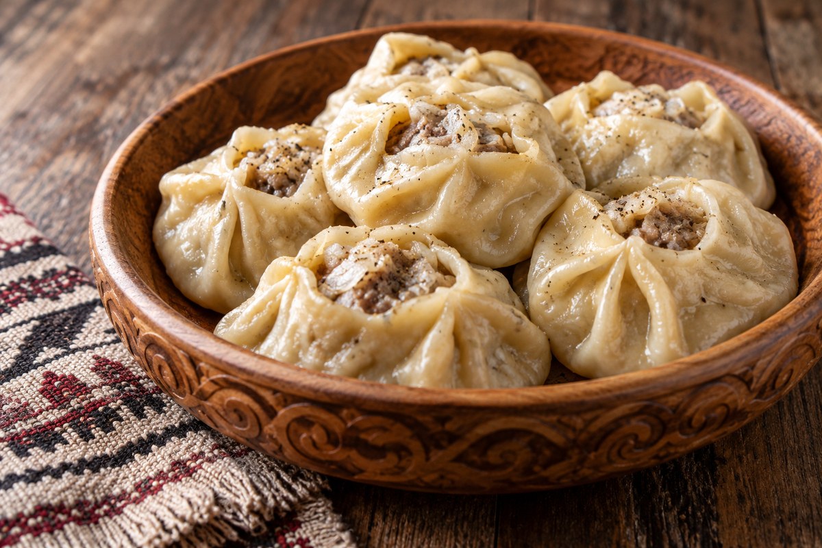 Манты с бараниной и луком по-туркменски
