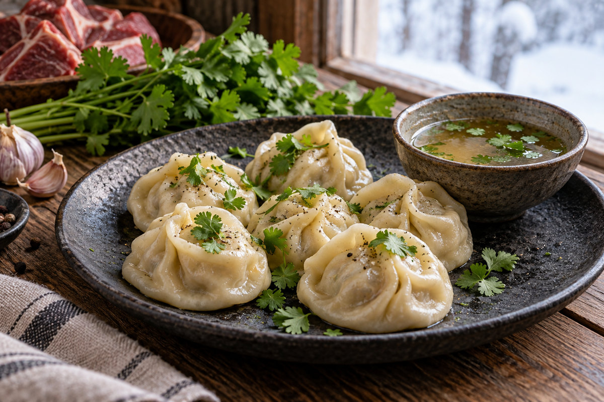 Пельмени с бараниной и кинзой