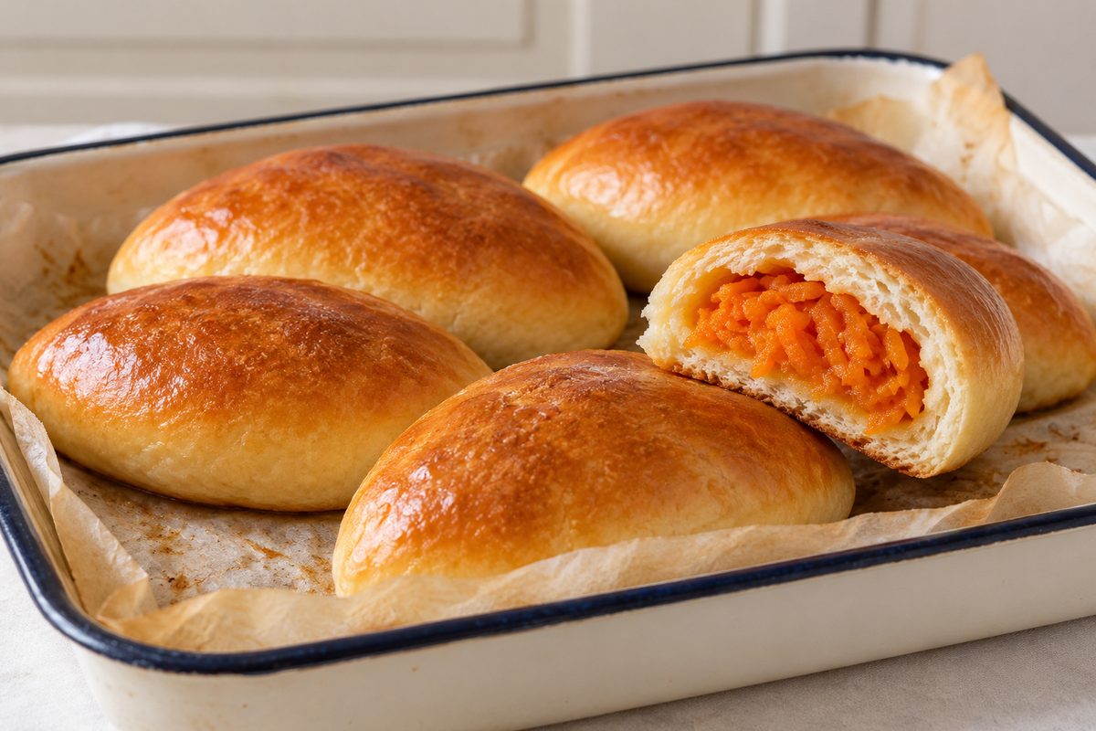 Пирожки с морковной начинкой