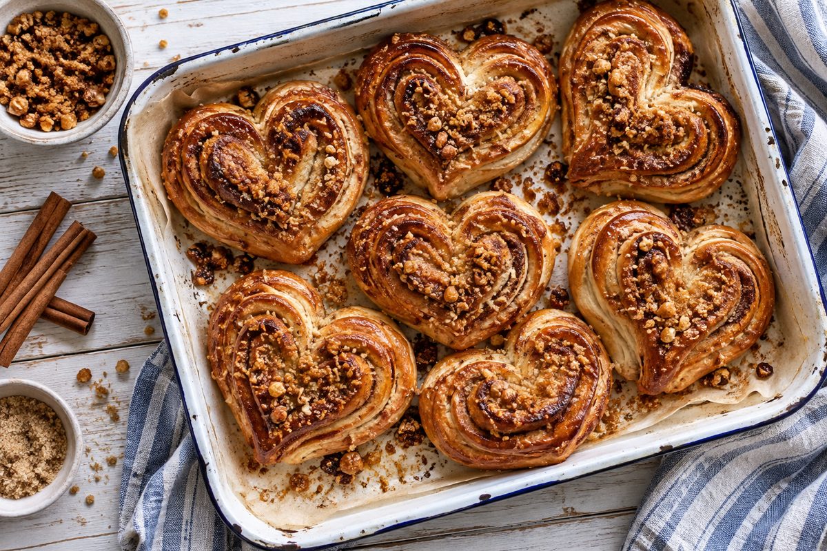 Плюшки с корицей и карамельной крошкой