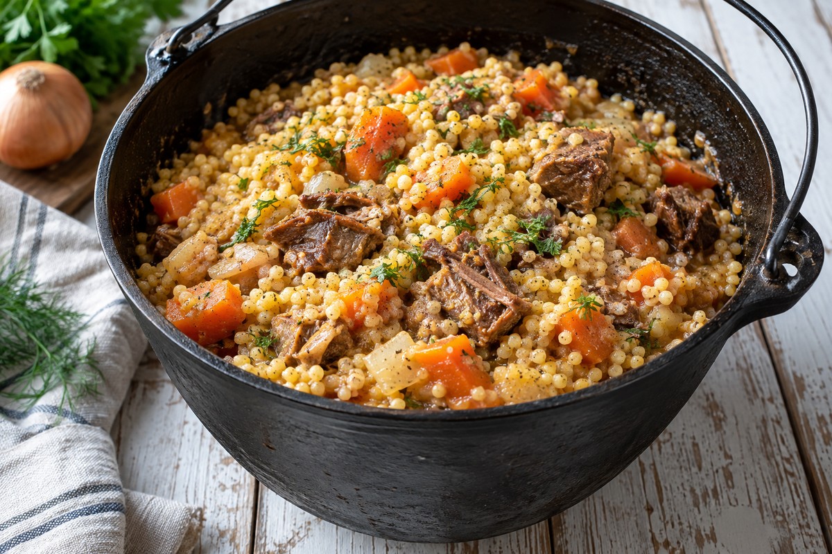 Пшённая каша с тушёнкой в казане