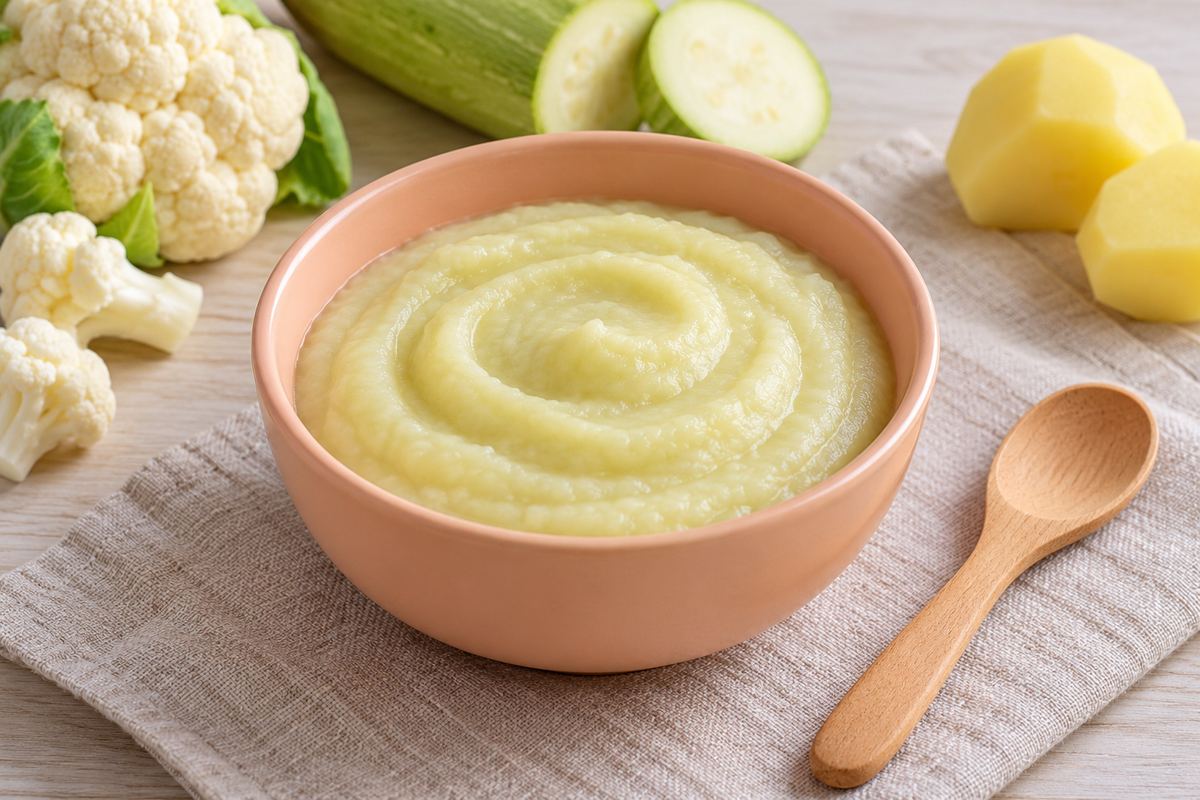 Пюре из кабачка и цветной капусты