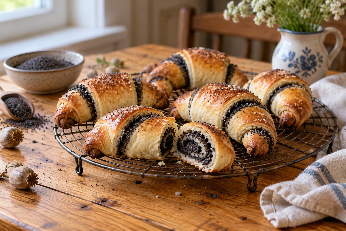 Рогалики с маковой начинкой