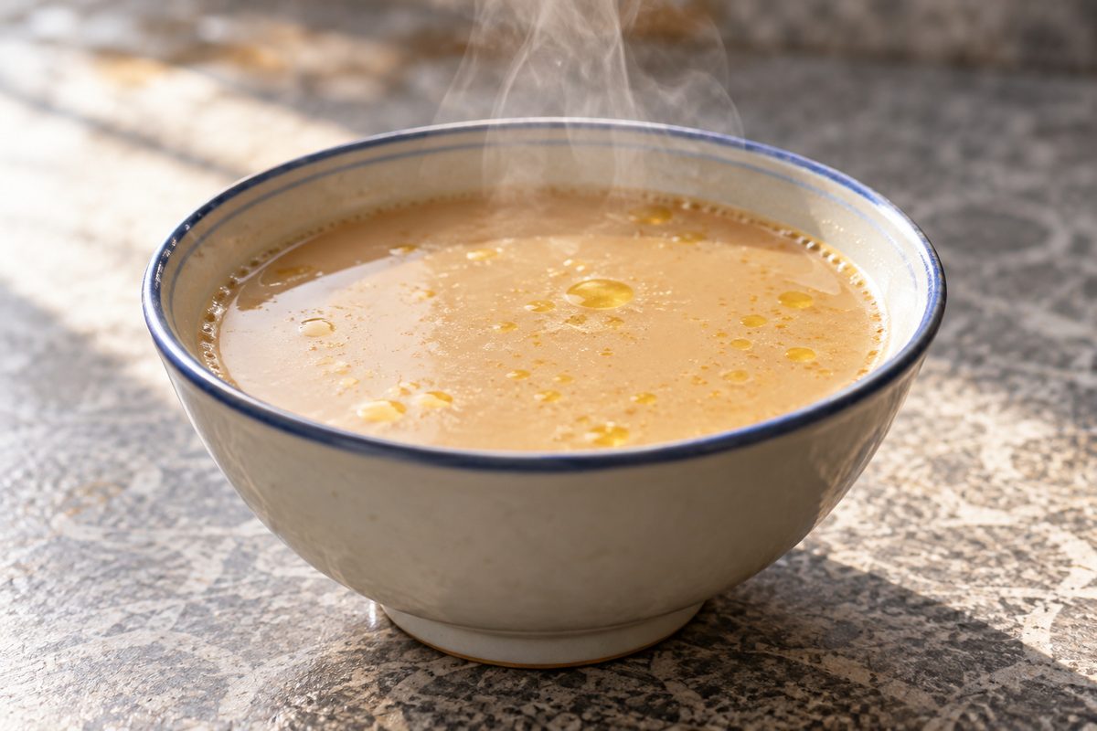 Ширчой с молоком и сливочным маслом