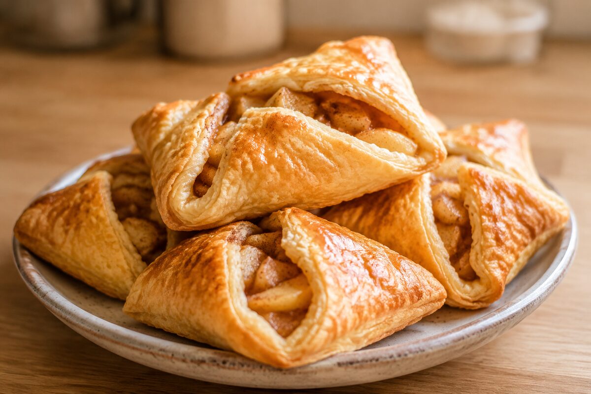 Слойки с яблоками и корицей