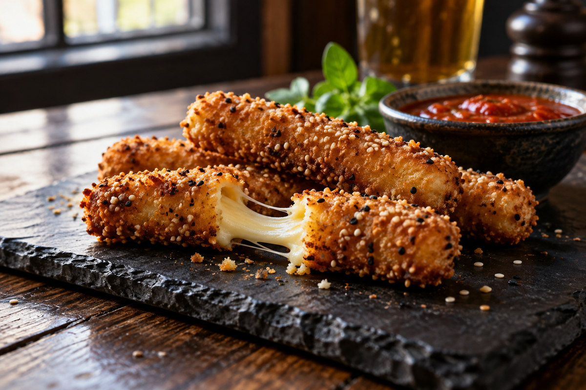 Сырные палочки с кунжутом к пиву